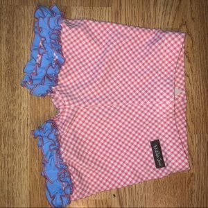 MJ shorties with ruffles.